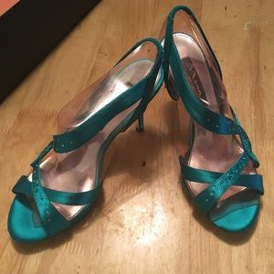 Teal Nina shoes, never worn